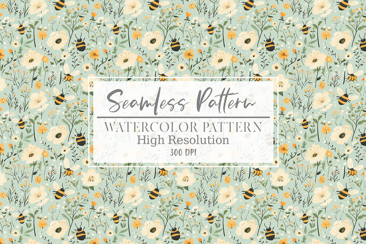 Floral Seamless Pattern, a Seasonal Illustration by Layerology (Photo 1 of 3)