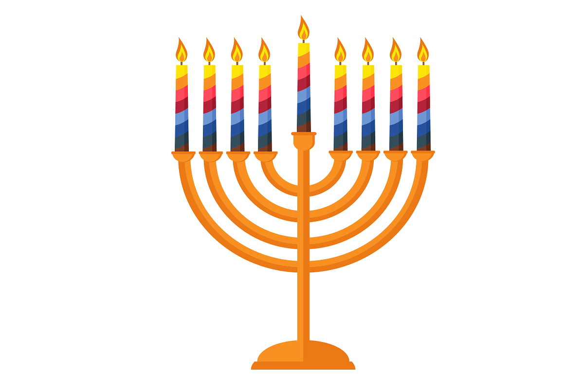 SALE 50% ! Hanukkah menora, a Decorative Illustration by jenny lipets