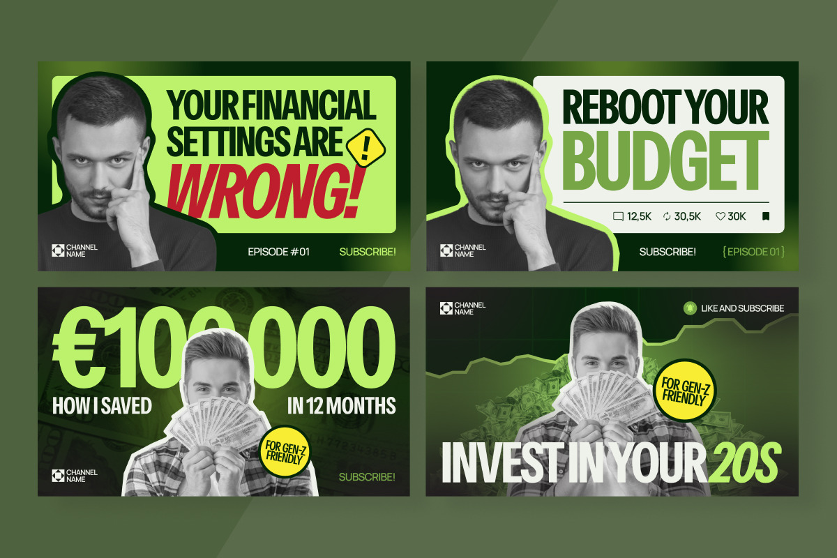 Striking Finance Youtube Thumbnail, a Social Media Template by productype1 (Photo 4 of 4)