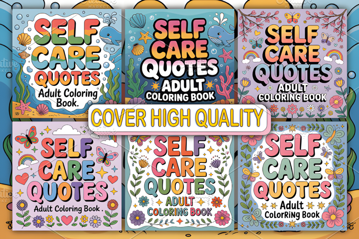 Self Care Quotes Coloring Book, a Decorative Illustration by Design Station (Photo 4 of 4)