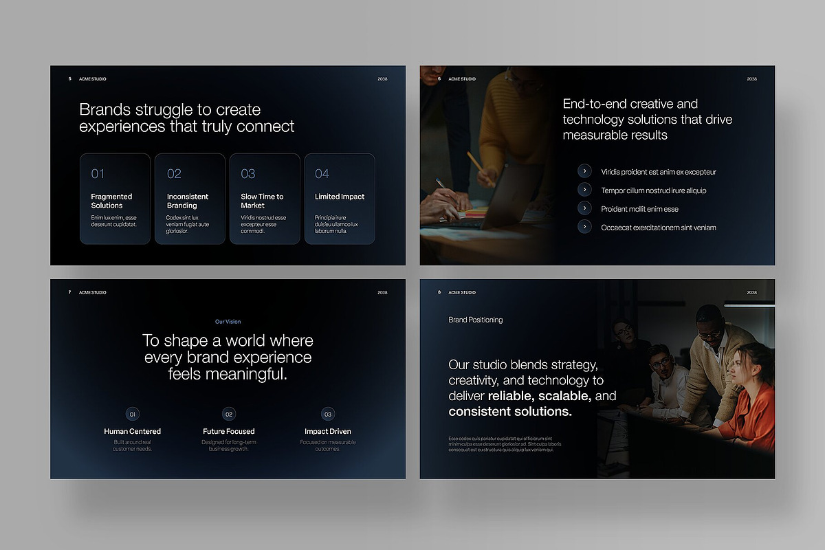 Black / Dark Presentation Template, a Presentation Template by BrandPacks (Photo 3 of 7)