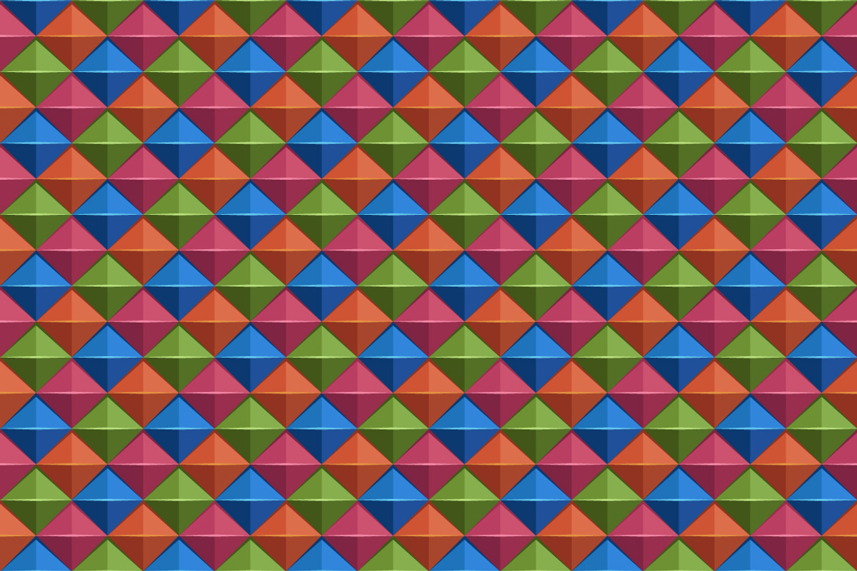3D Colorful Diamond Grid Pattern, a Pattern Graphic by Mightyfire
