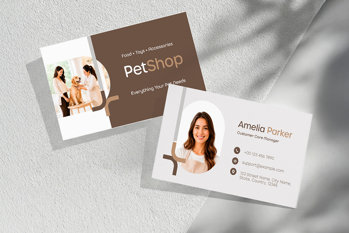 Pet Shop Business Card Template, a Business Card Template by WheelieMonkey (Photo 1 of 2)