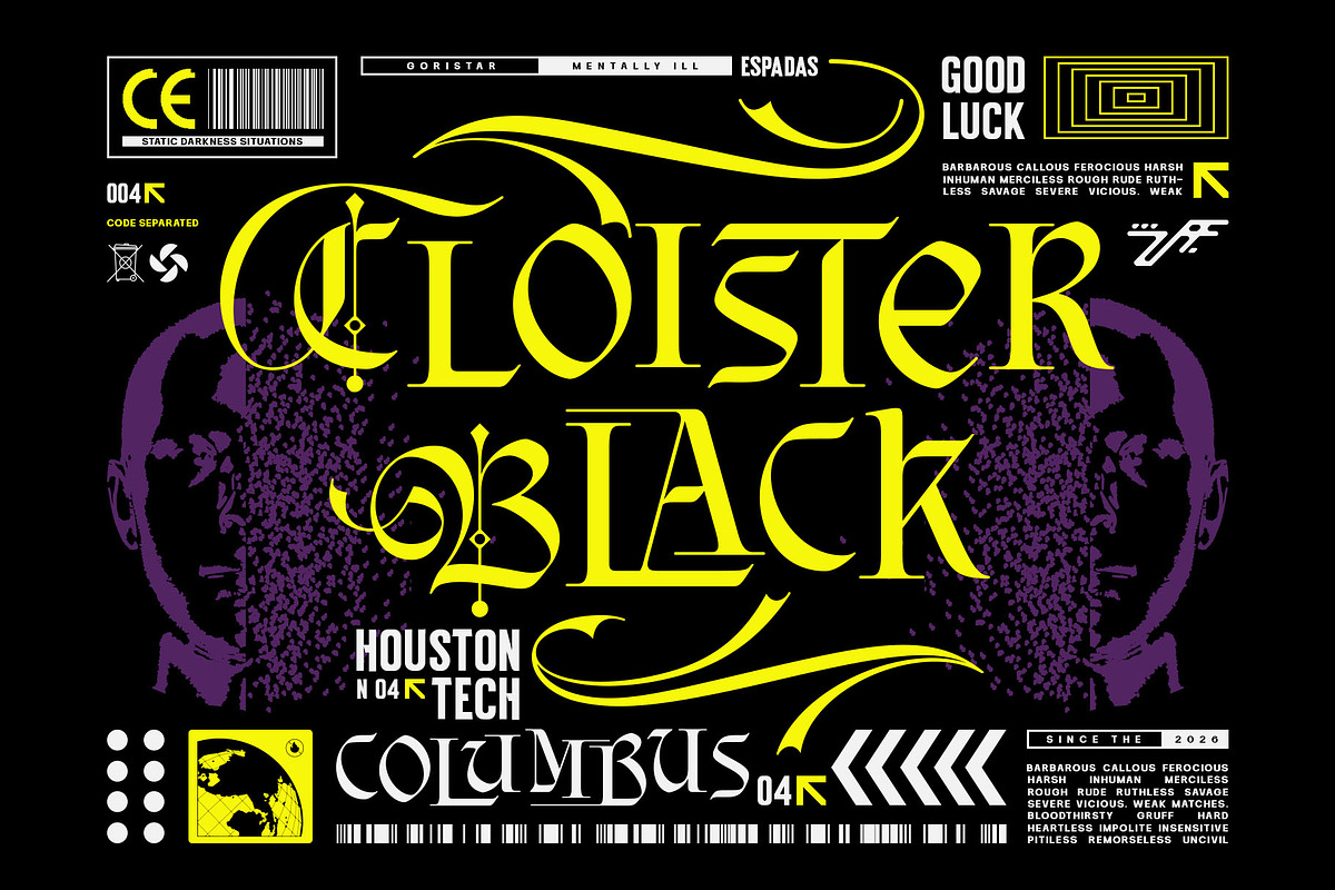 Black Morgana Typeface, a Blackletter Font by alit design (Photo 4 of 17)