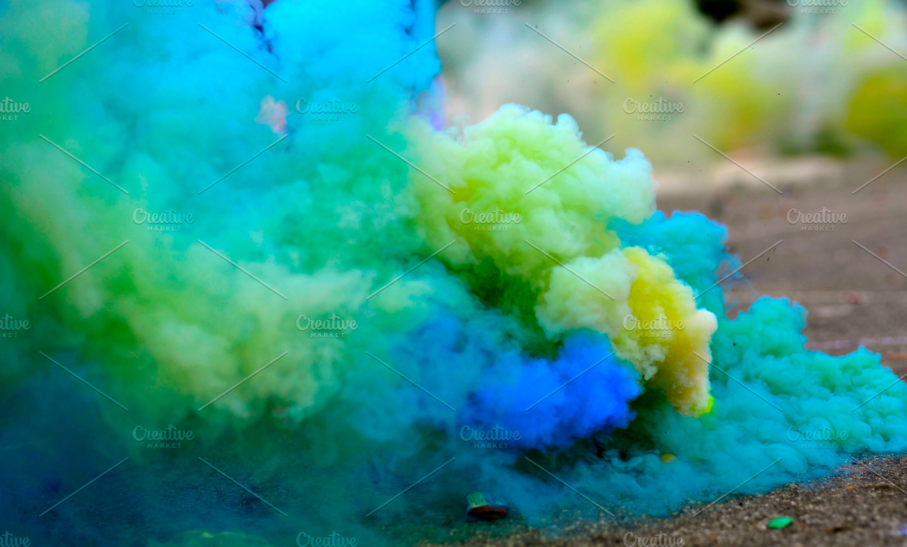 Clouds of brightly colorful smoke, an Abstract Photo by Serifs & Whiskey