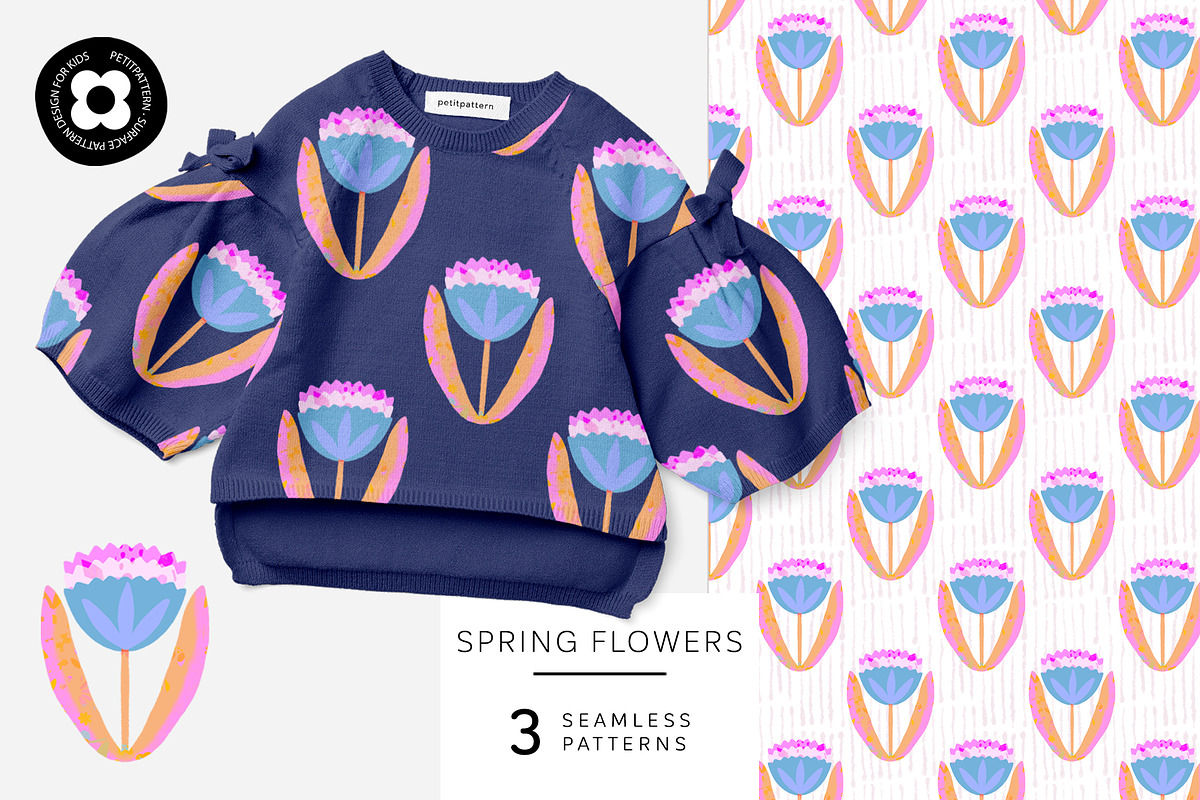 Spring Flowers, a Pattern Graphic by Muriel Petitpattern (Photo 1 of 4)