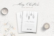 Christmas vintage line illustrations, a Decorative Illustration by Summer Nightingale Art (Thumbnail 7 of 7)