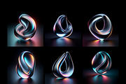 Neon Shapes Wallpapers 6K, a Wallpaper Graphic by Dev7studios (Thumbnail 2 of 2)