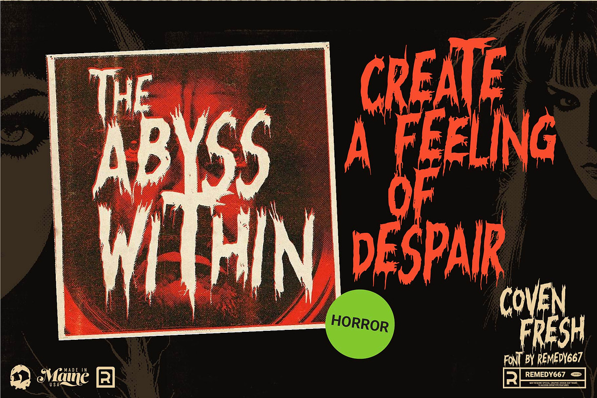 Coven Fresh - Horror Font, a Handwritten Font by Remedy667 (Photo 3 of 7)