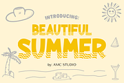Beautiful Summer - Summer Font Types, a Font by KiddoGlyphs Studio (Thumbnail 1 of 4)