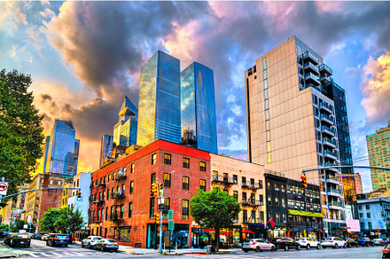 Sunset in Midtown Manhattan, New, an Architecture Photo by Leonid Andronov