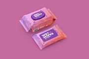 Wet Wipes Mockup, large and small, a Packaging Mockup by easymock (Thumbnail 5 of 10)