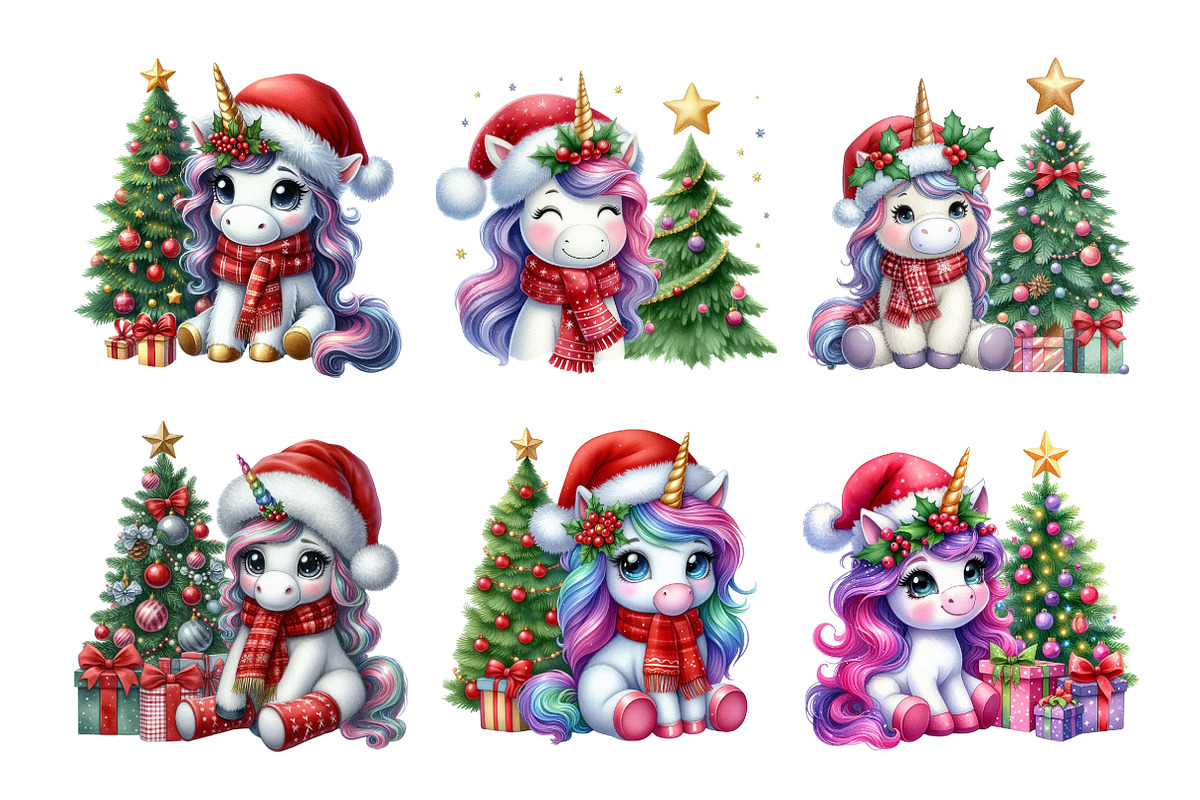 Christmas Unicorn, an Illustration by Design Market (Photo 3 of 5)