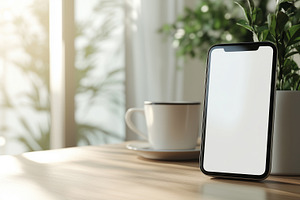 Smartphone with white screen mockup, a Technology Photo by MistyDay
