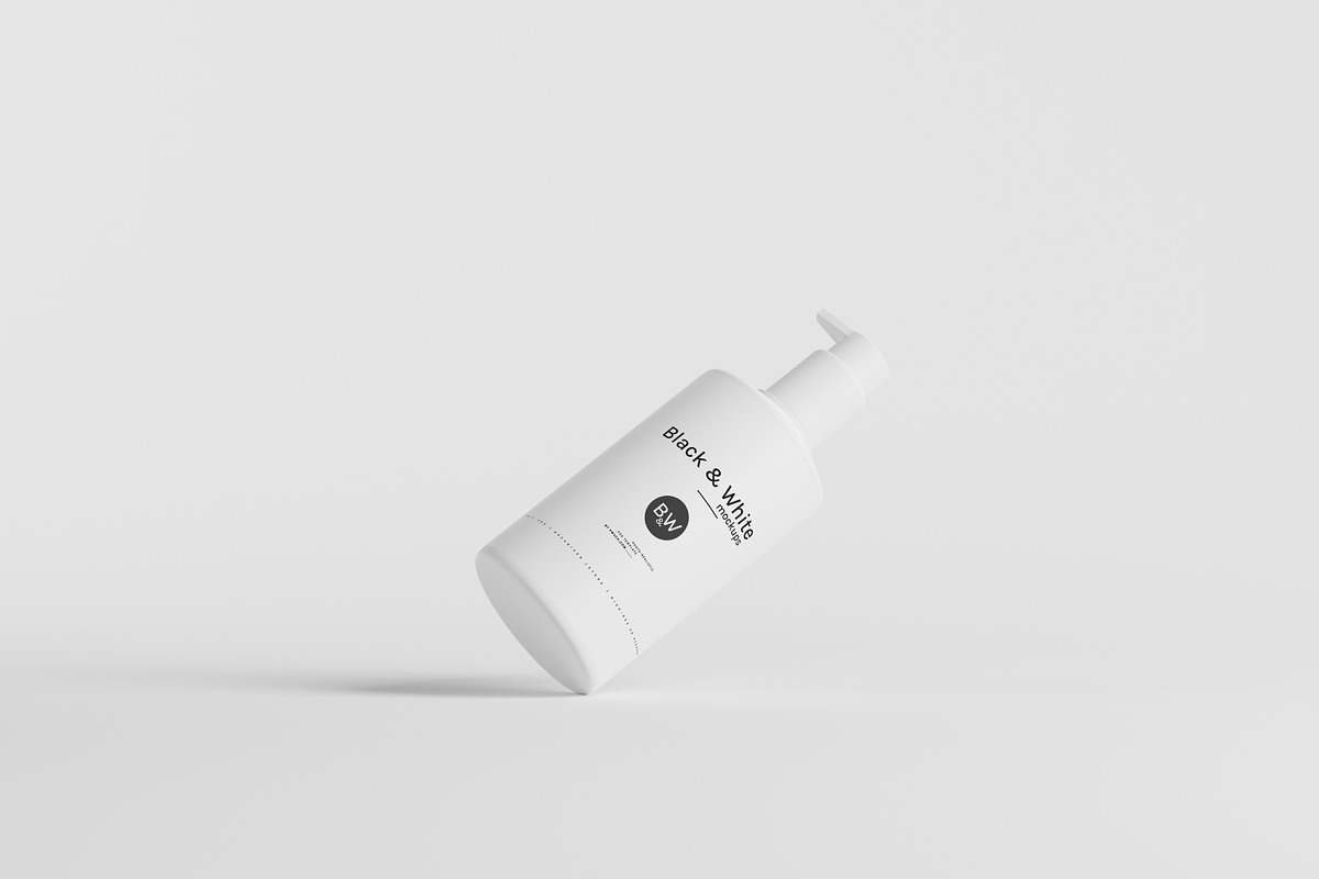 Black & White Mockups - Pump Bottles, a Packaging Mockup by pmvch (Photo 70 of 160)