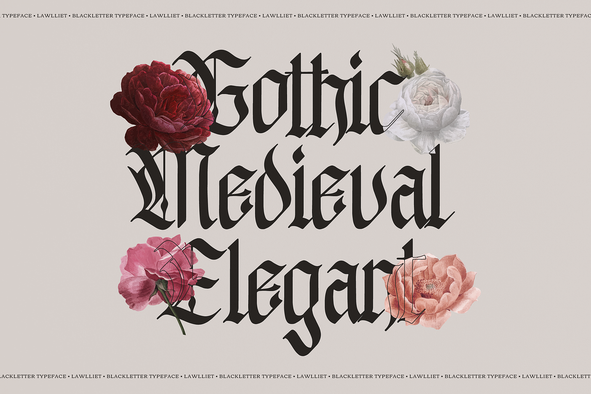 Lawlliet | Blackletter Typeface, a Blackletter Font by Denustudios (Photo 5 of 12)