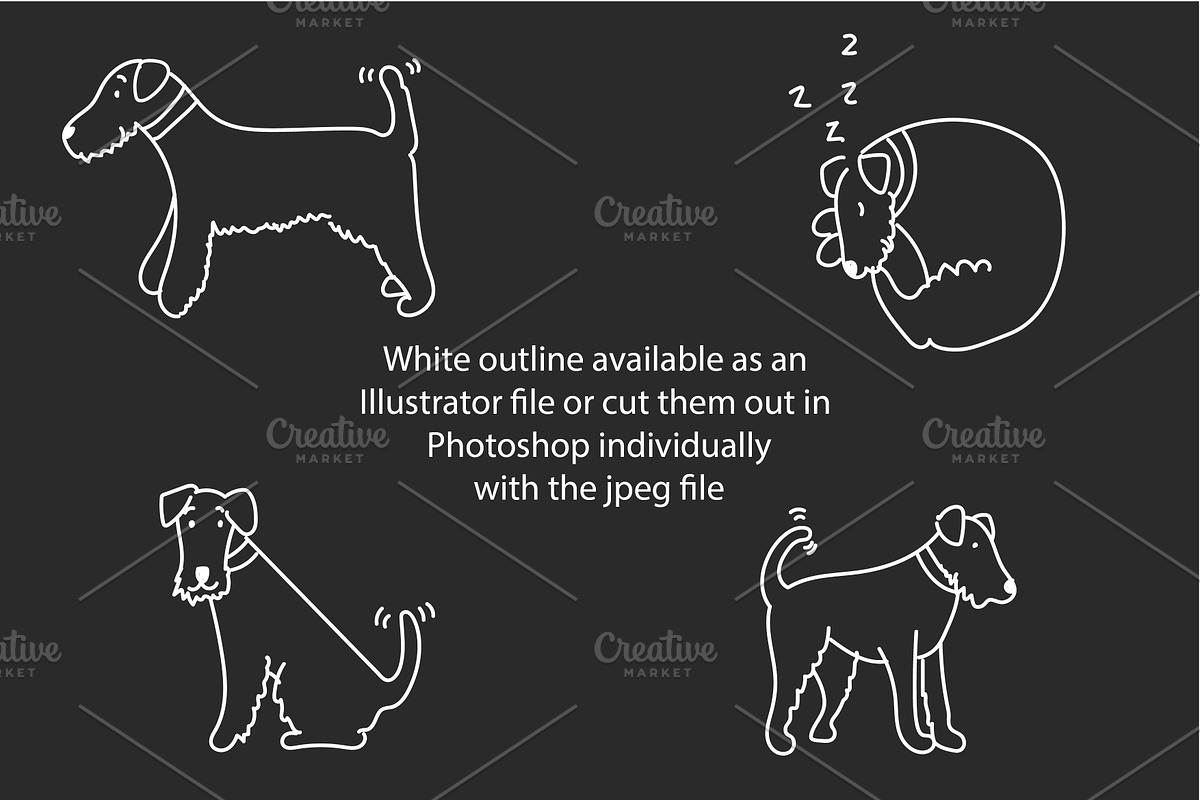 Cute doodle Fox Terriers, an Animal Illustration by Liz Pengilley Studio (Photo 3 of 4)