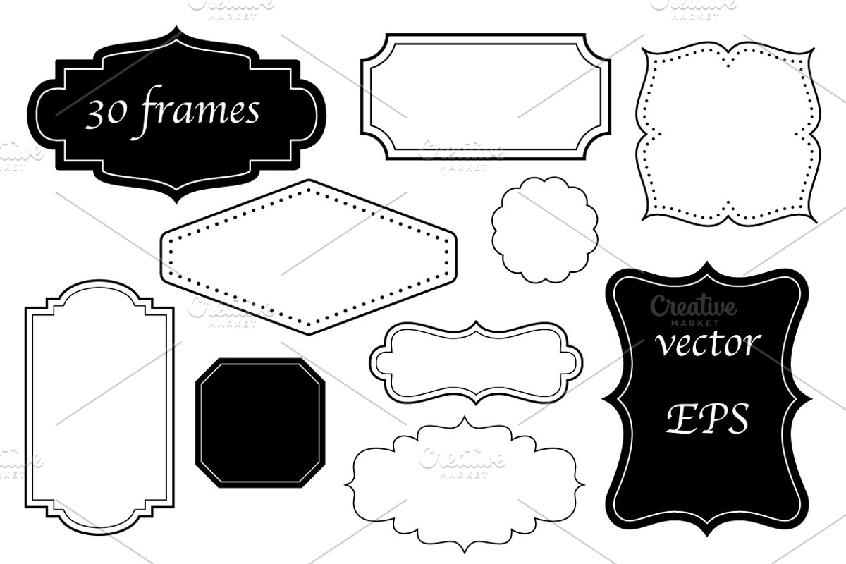 30 frames in four styles - VECTOR, a Graphic by Wild Rose (Photo 1 of 6)