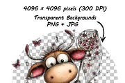 Highland Cow Birthday Animal Clipart, a Graphic by one-touch (Thumbnail 13 of 17)