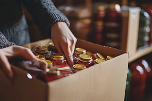 Box Full of Preserves: Close-up of h, a Food & Drink Photo by Pixeness Studio