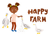 Children on the farm Rural landscape, a Person Illustration by Tani Kuzminka (Thumbnail 5 of 5)