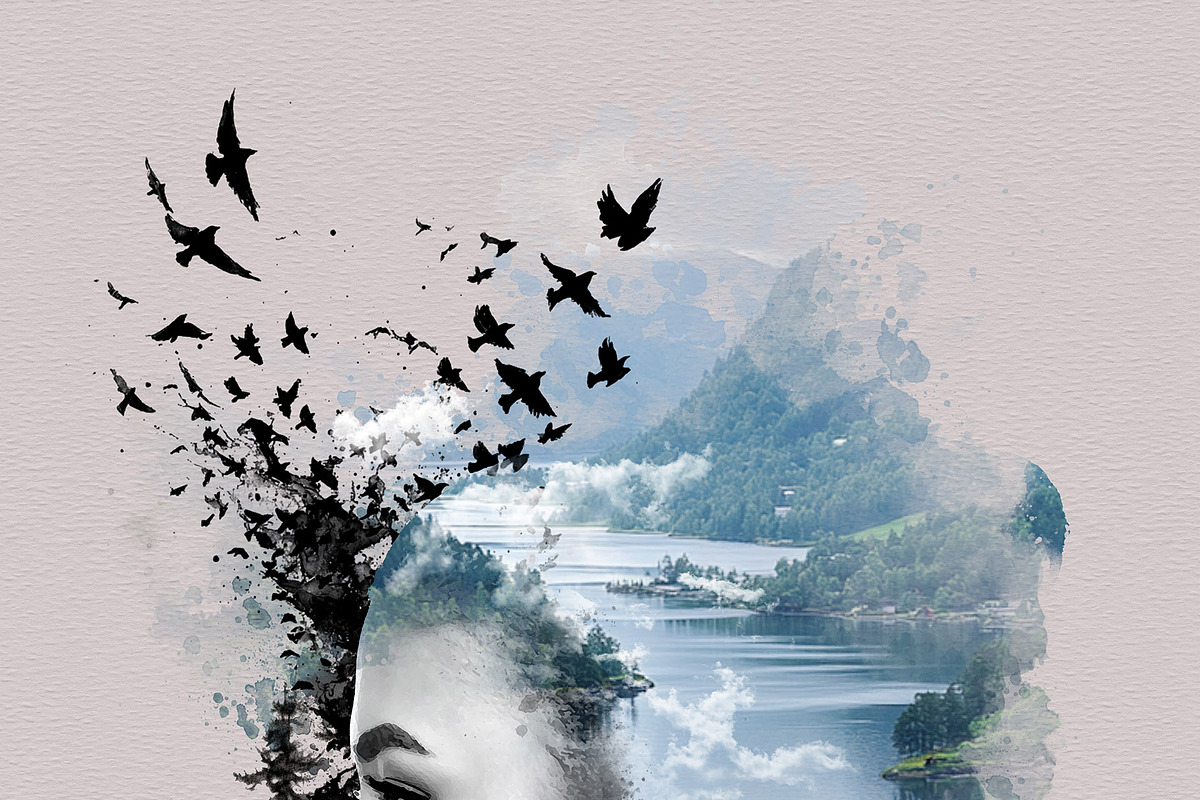Surreal Double Exposure Photo Effect, a Brushes & More by MRI STUDIO (Photo 16 of 19)
