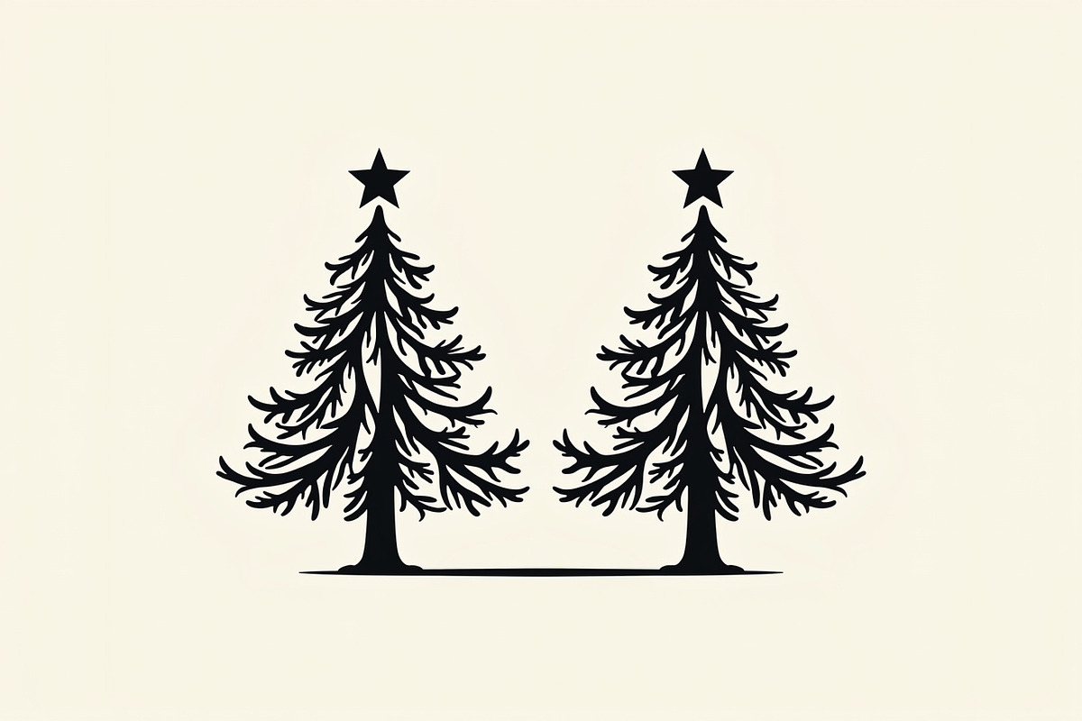 Christmas Tree Vector Art, an Illustration by jahid234 (Photo 2 of 9)