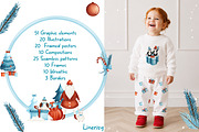 Christmas Arctic - kids collections, an Animal Illustration by Linerisyart (Thumbnail 3 of 19)