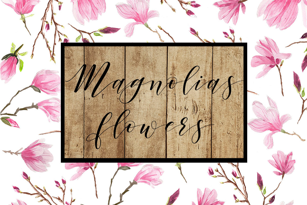 Magnolias Watercolor flowers, an Illustration by Anis Illustration (Photo 2 of 7)