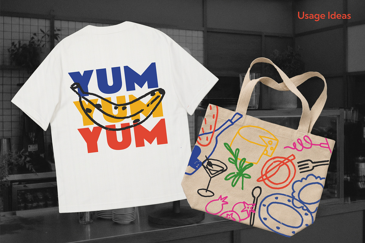 Doodles & Noodles: Ink Food Pack, a Food Illustration by Olly Kava (Photo 7 of 11)