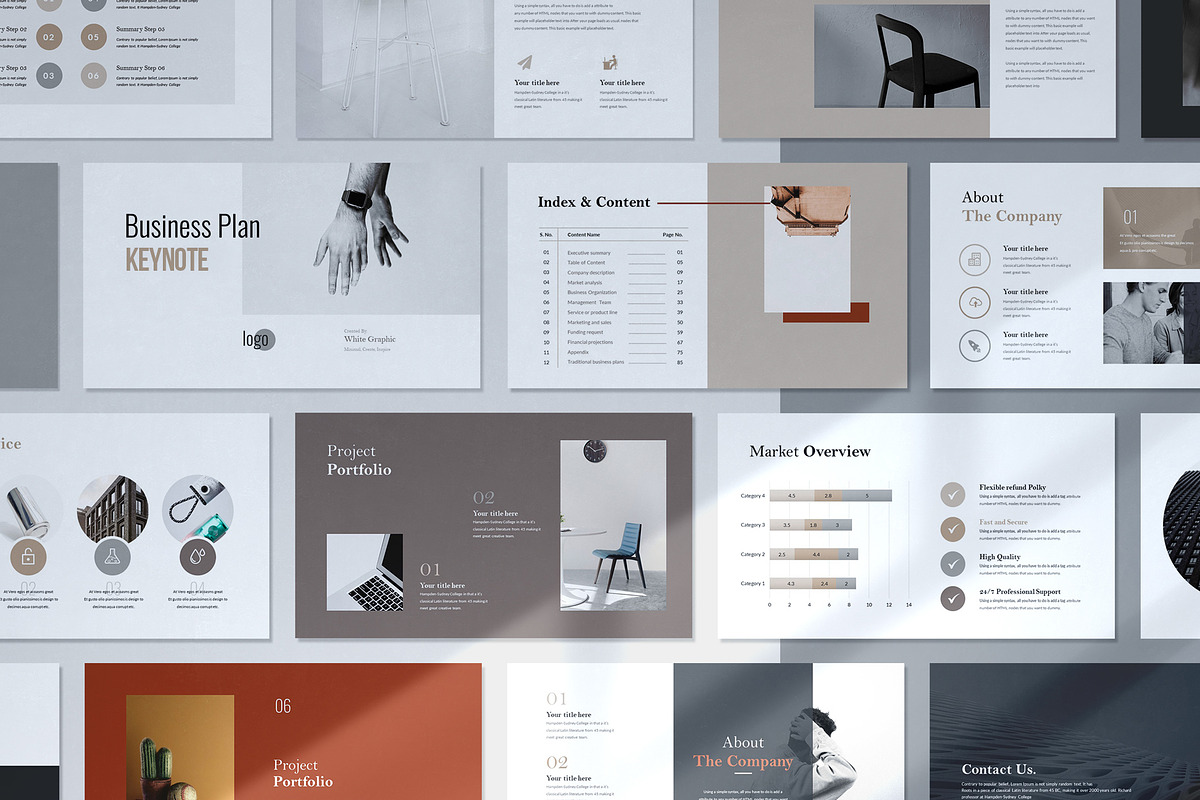 Minimal Business Plan Keynote, a Presentation Template by WhiteGraphic (Photo 1 of 14)