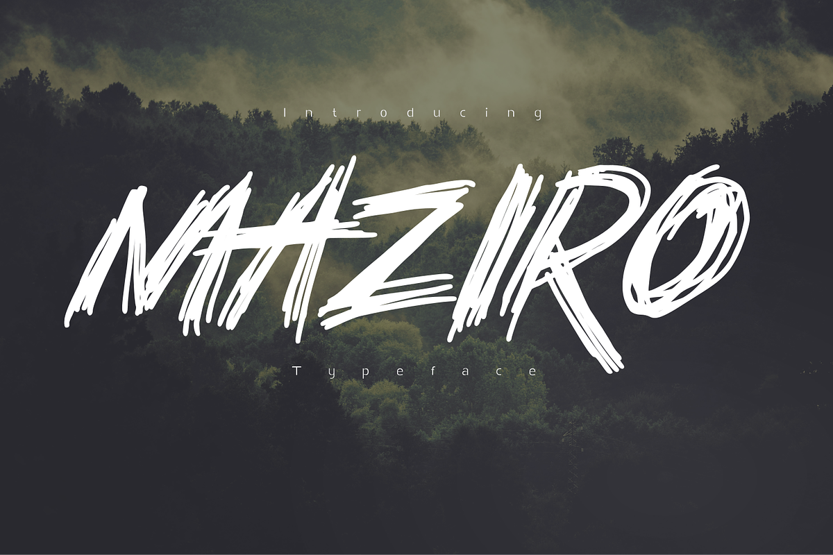 Maziro -Brush Typeface, a Font by Mozyen Studio (Photo 1 of 7)