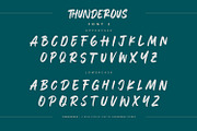 Thunderous - Bold Display Font, a Script Font by Alpaprana (Thumbnail 10 of 12)