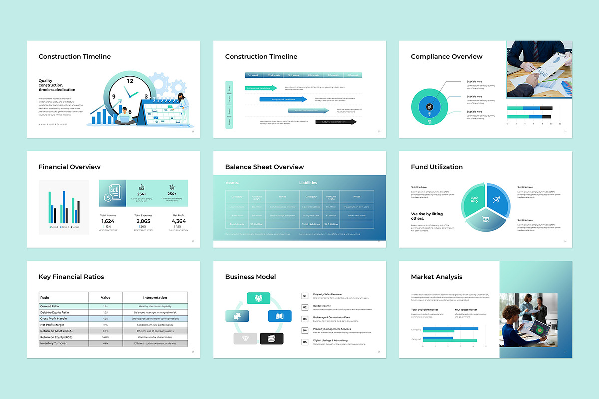 Annual report Presentation Template preview 8