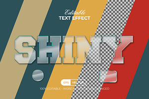 Shiny Text Effect Glass Style