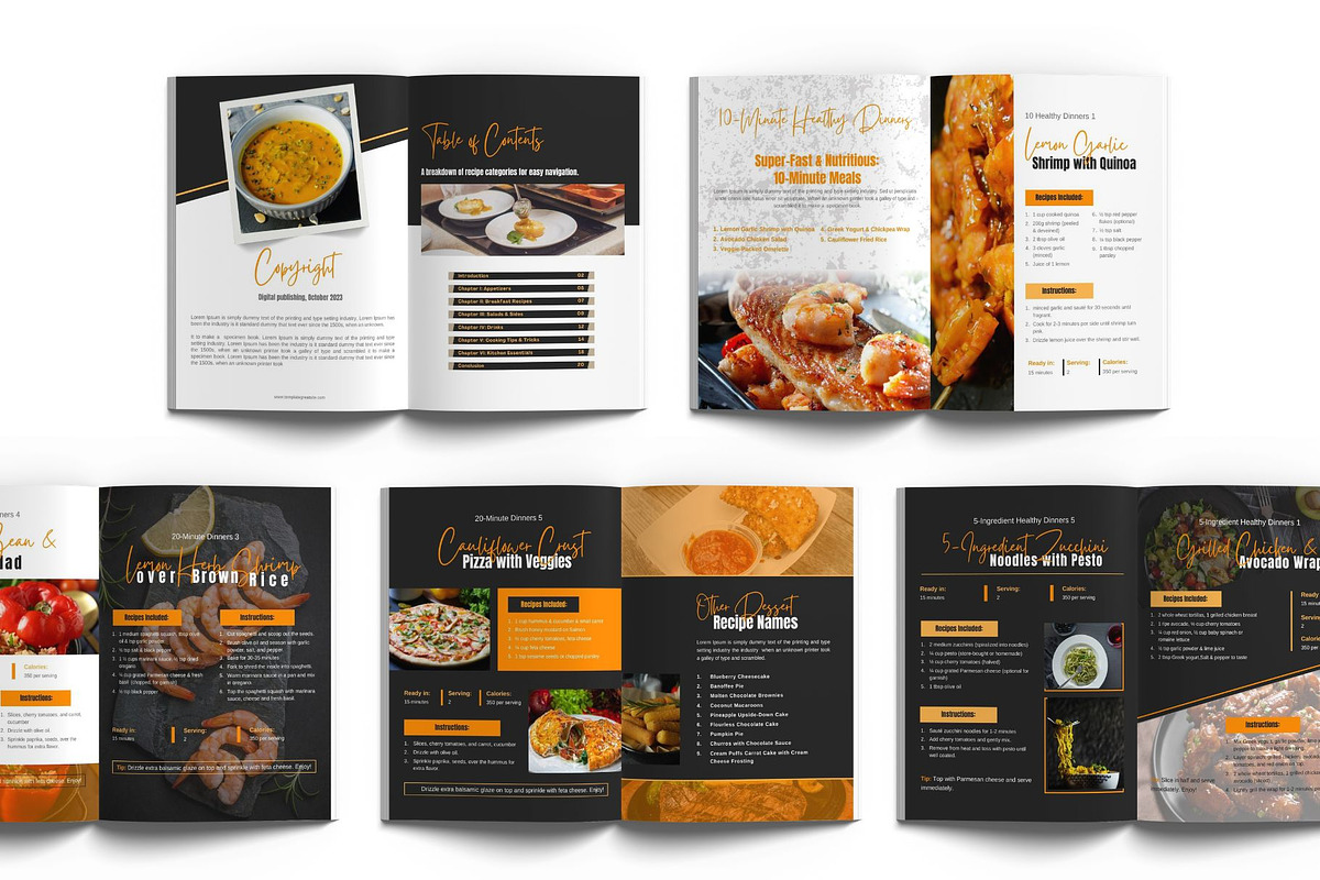 Canva Recipe Cookbook ebook Template, a Magazine Template by TheBrightGrap (Photo 7 of 10)