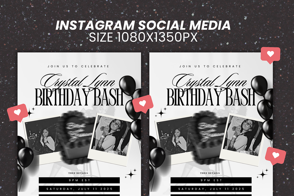 Canva Birthday Celebration Flyer, a Social Media Template by Lux Logo Studios (Photo 6 of 9)