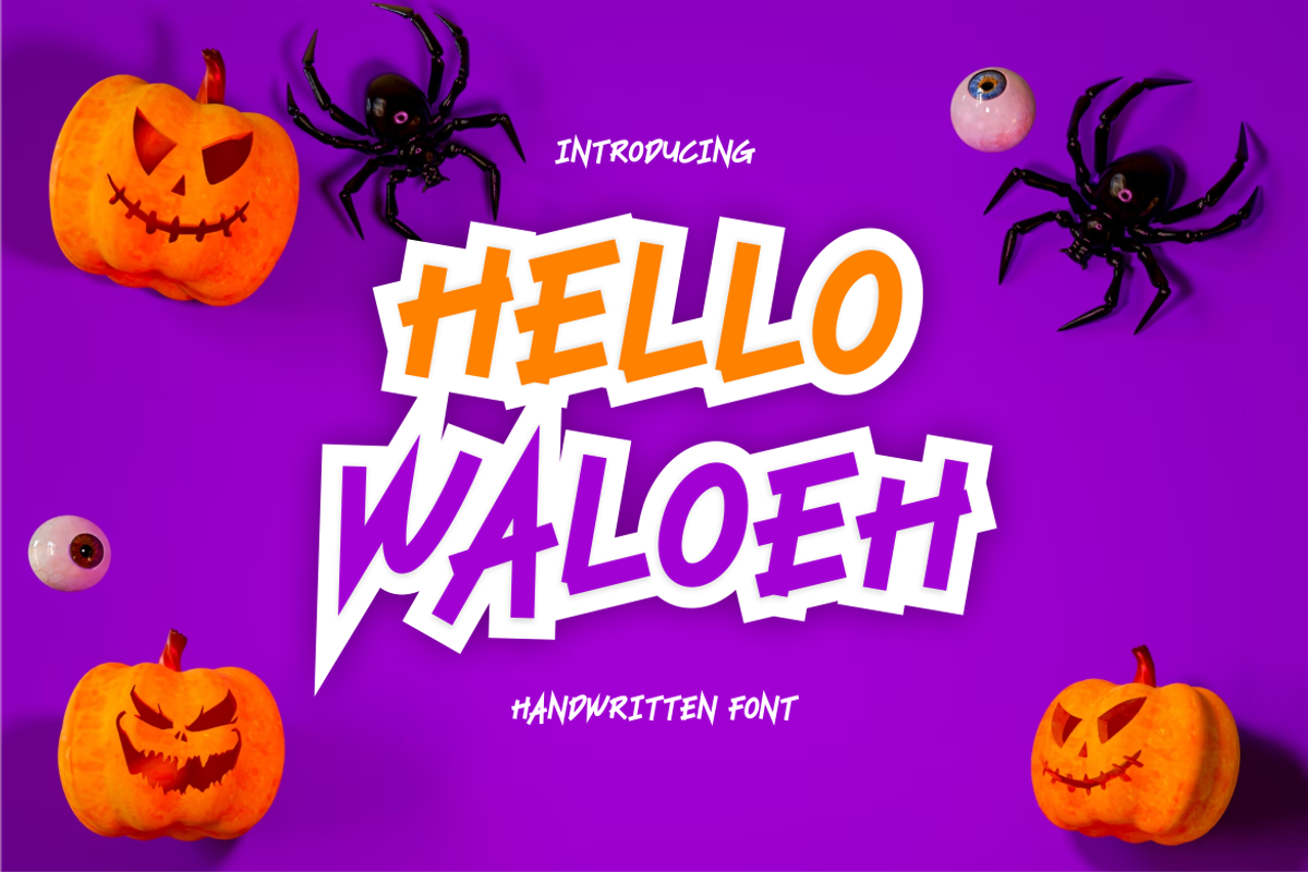 Hello Waloeh font, a Handwritten Font by brahamb_design (Photo 1 of 5)