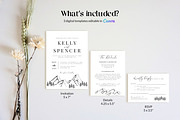 Mountain Wedding Invitation Template, an Invitation Template by Cottontail Paper Shop (Thumbnail 4 of 7)