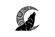 Mandala Moon Wolf SVG Bundle, an Illustration by Gaye Art (Thumbnail 17 of 31)