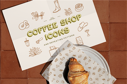 Handmade Coffee Shop Icons, a Graphic by By Meg Burk