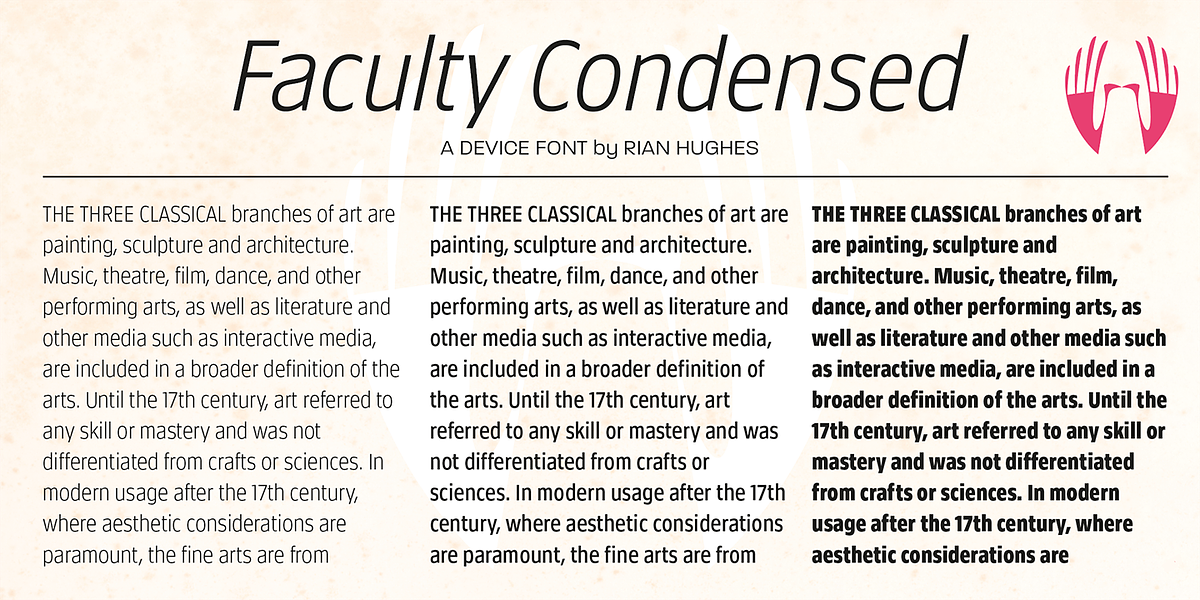 Faculty, a Sans Serif Font by Device (Photo 12 of 14)