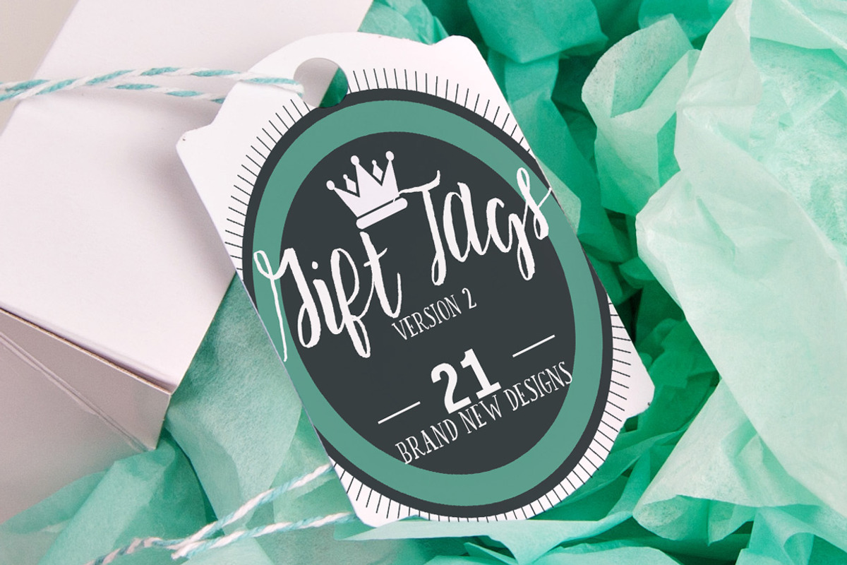 21 Gift Tags TWO! FLAT Mockups, a Packaging Mockup by Snark Heart (Photo 1 of 8)