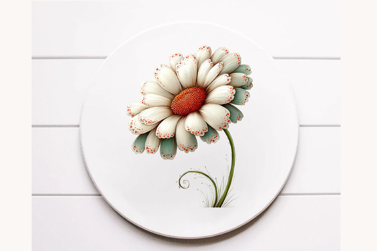 Whimsical Daisy Flowers clipart, a Seasonal Illustration by Designworld (Photo 10 of 10)