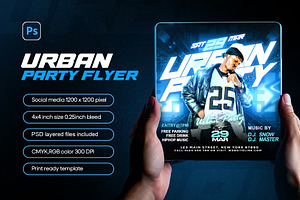 Urban Party DJ Flyer Template, a Flyer Template by Raytas Studio
