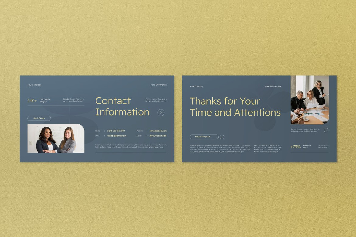 Blue Gray Project Proposal PPT, a Presentation Template by graphicook (Photo 4 of 4)