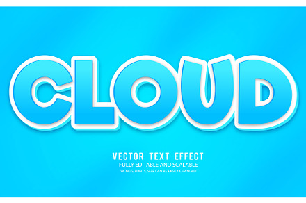 Cloud Vector 3d Editable Text Effect, a Layer Style Add-On by TrueVector