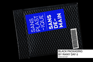 Black Plastic Product Packaging