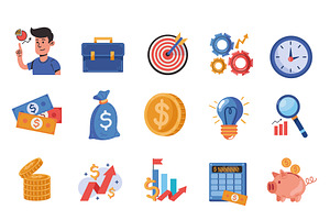 Finance and Business Icons Set, a Templates & Theme by studiogstock