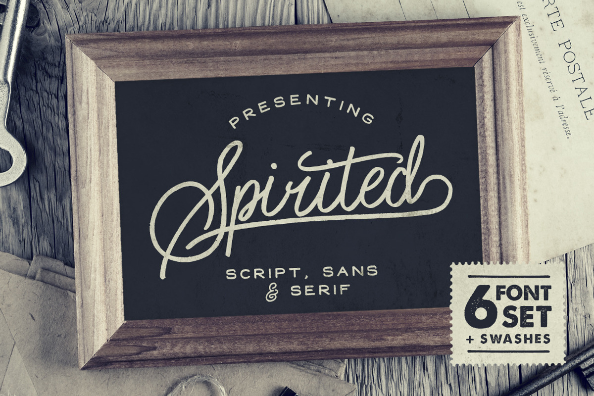 Spirited • 6 Fonts + Swashes